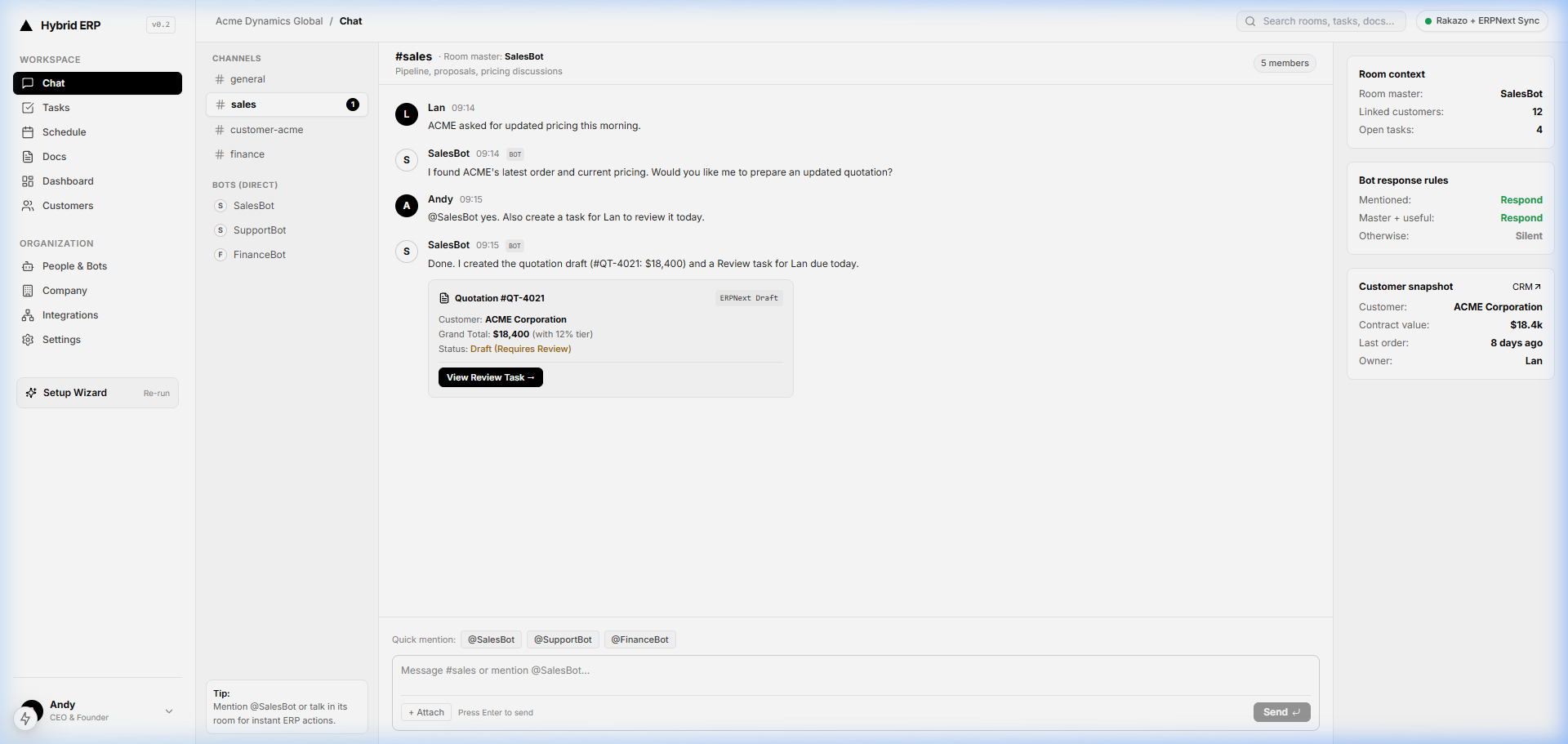 DualForceOS Chat Interface